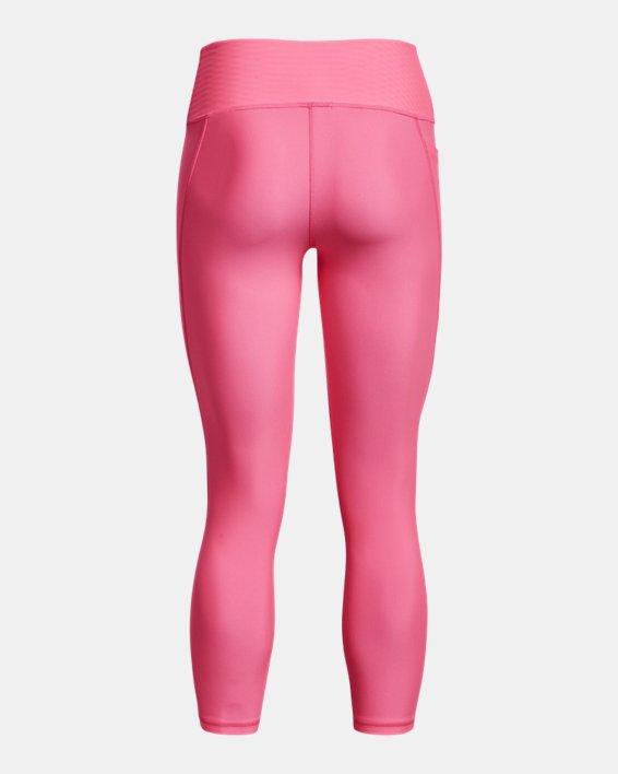 Women's HeatGear® Armour No-Slip Waistband Ankle Leggings, Pink, pdpMainDesktop image number 5